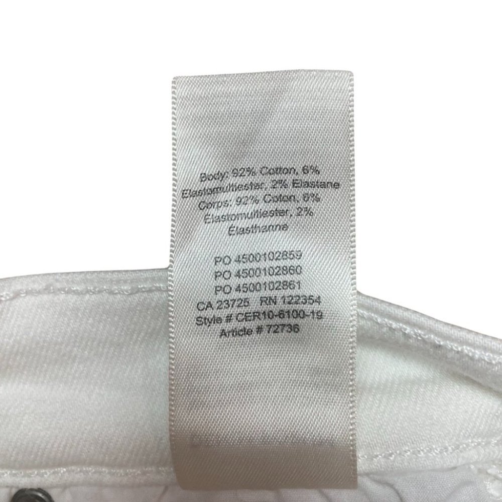 Aritzia Denim Forum The Lola High Rise Skinny Crop White Jeans size 27 - Picture 5 of 6